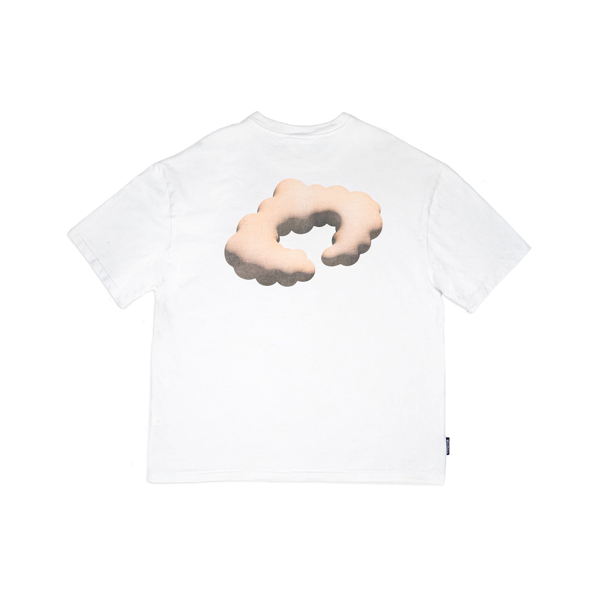 Coziya Cloud 3D logo tee white back view