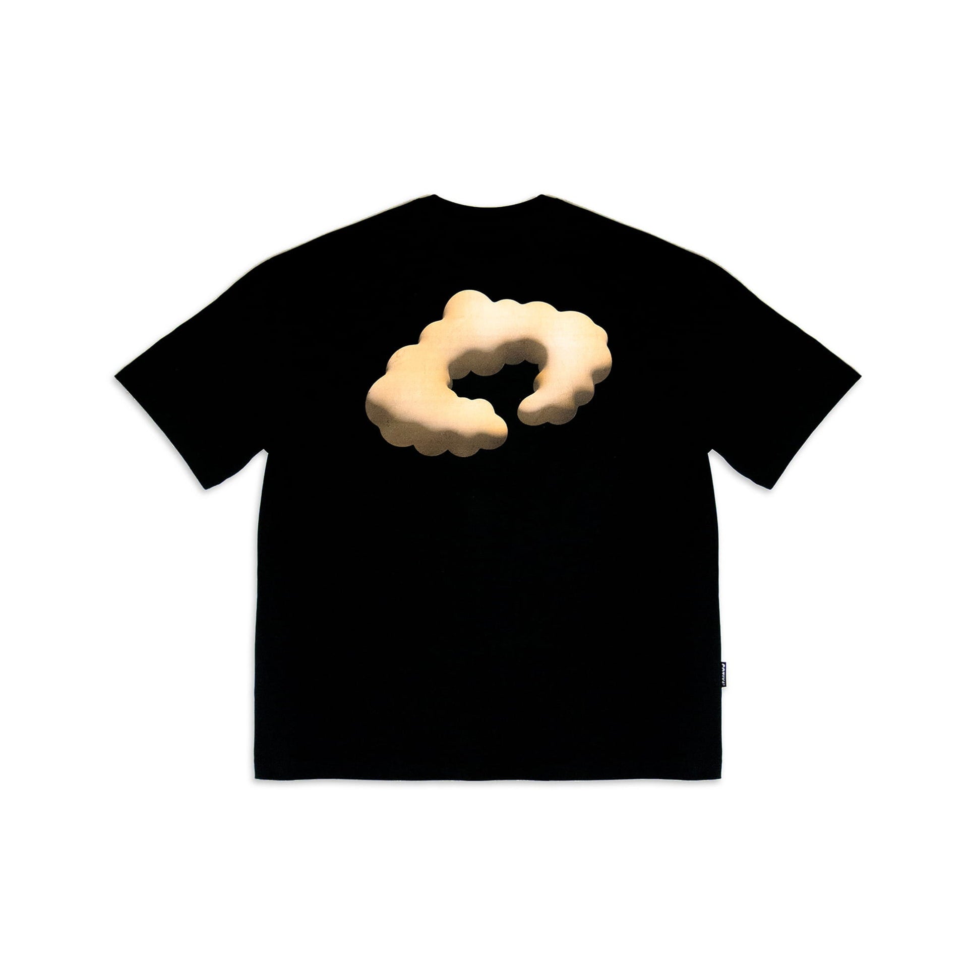 Coziya Cloud 3D logo tee black back view