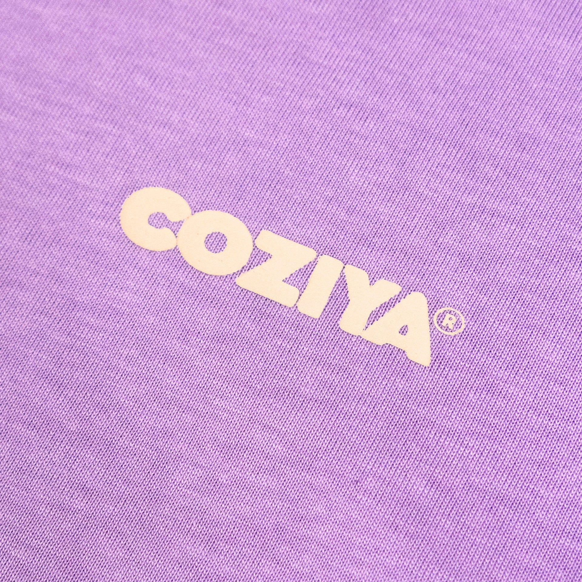 Coziya Cloud 3D logo tee purple with logo front view