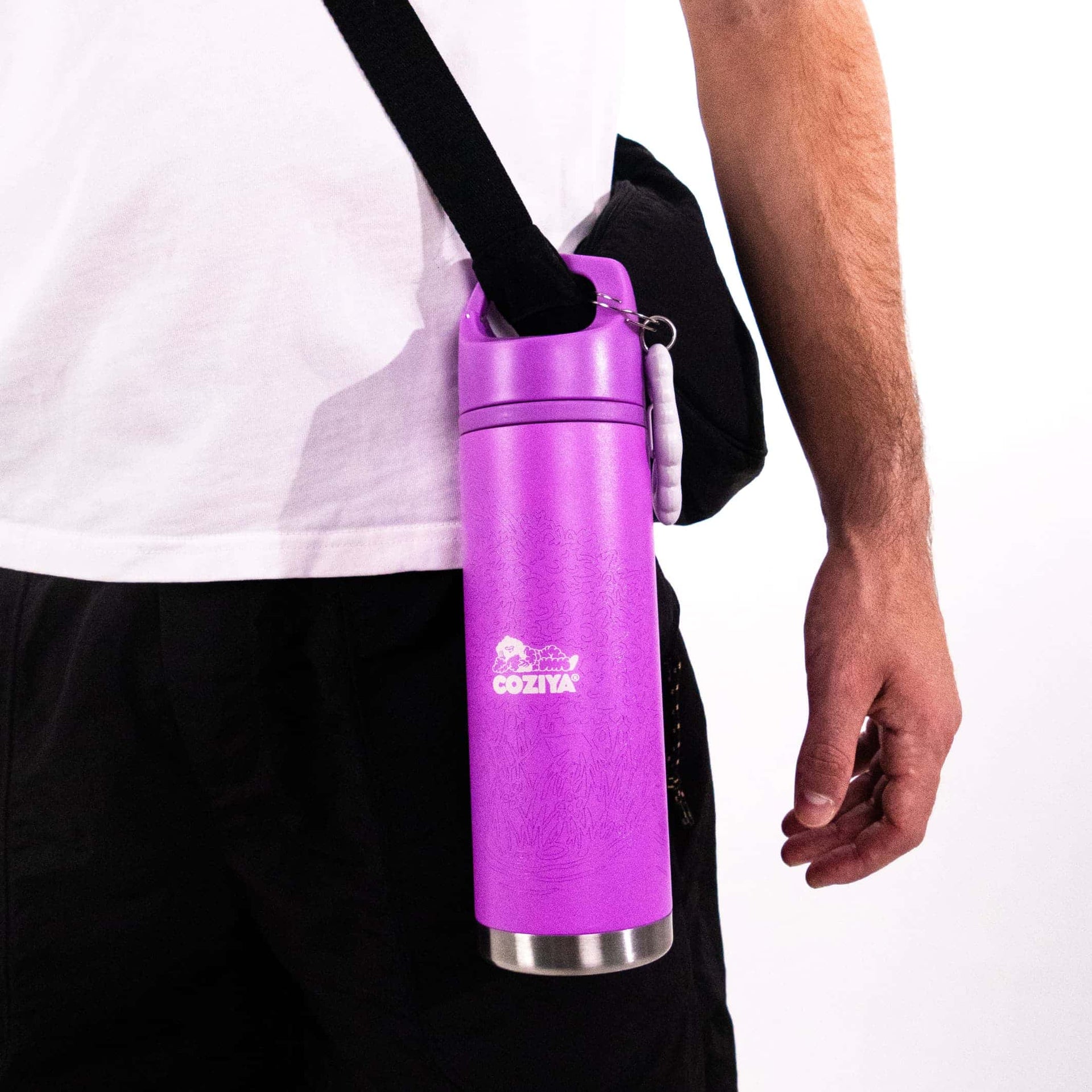 Coziya Hook650 insulated water bottle versatile use lifestyle shot