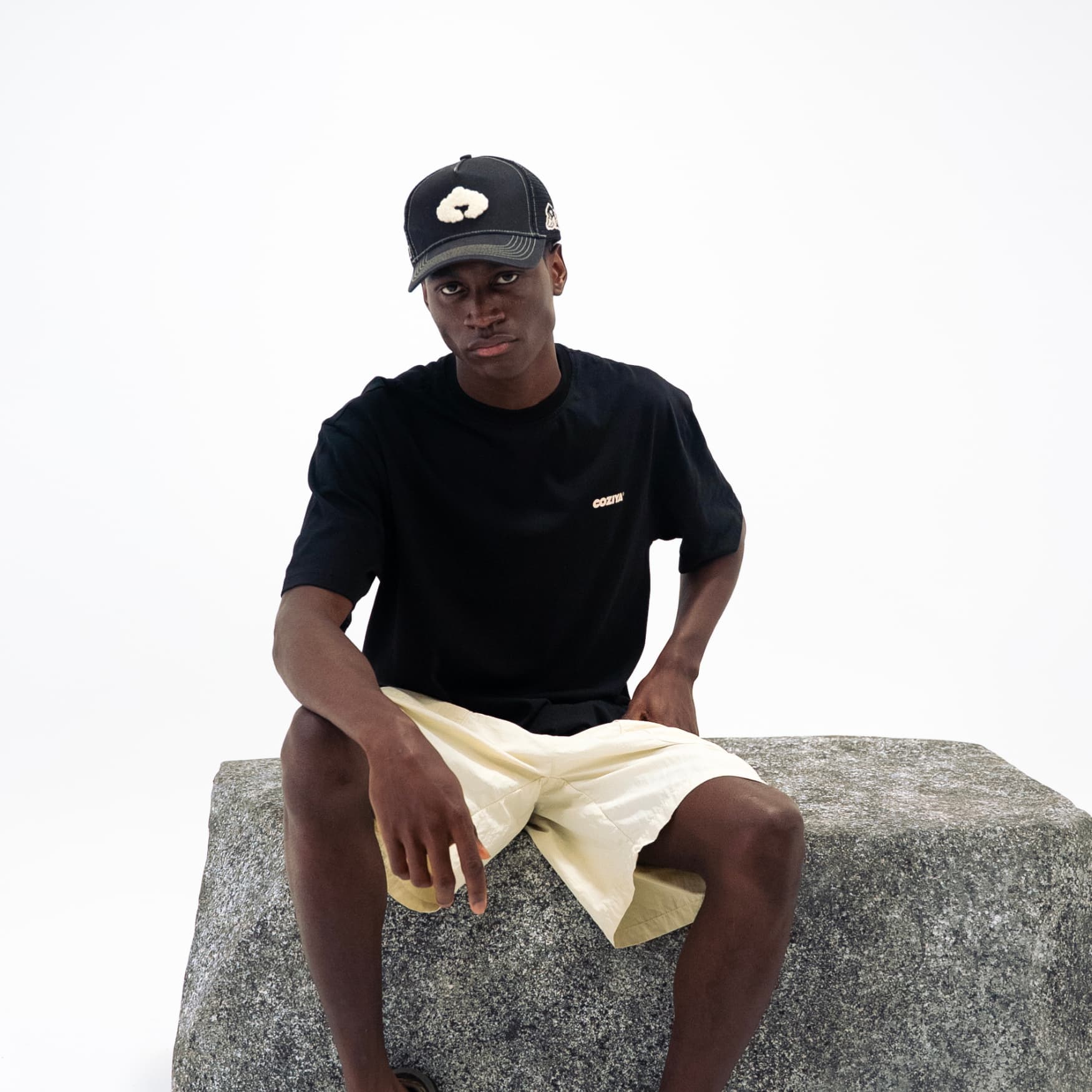 Coziya trucker hat outdoor lifestyle front view all colors