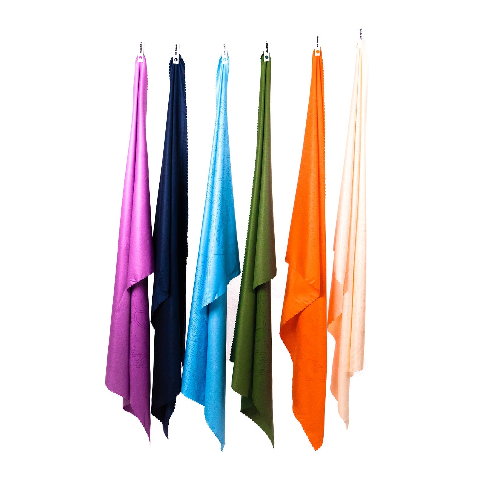 Coziya Air Towel microfiber beach towel all colors swatch comparison