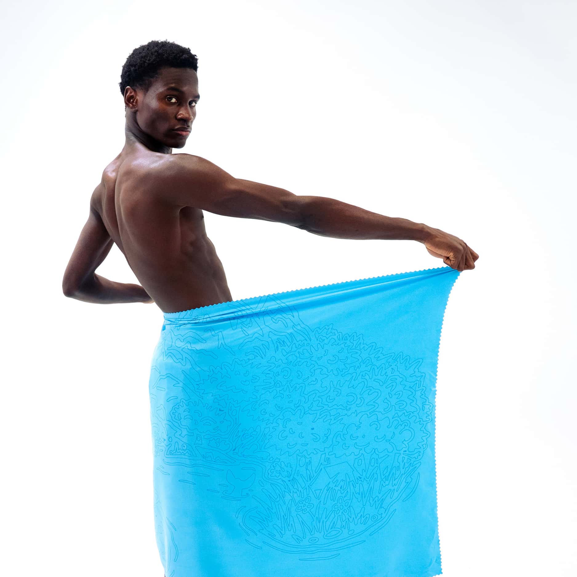 Coziya Air Towel microfiber beach towel full size laid flat hero shot