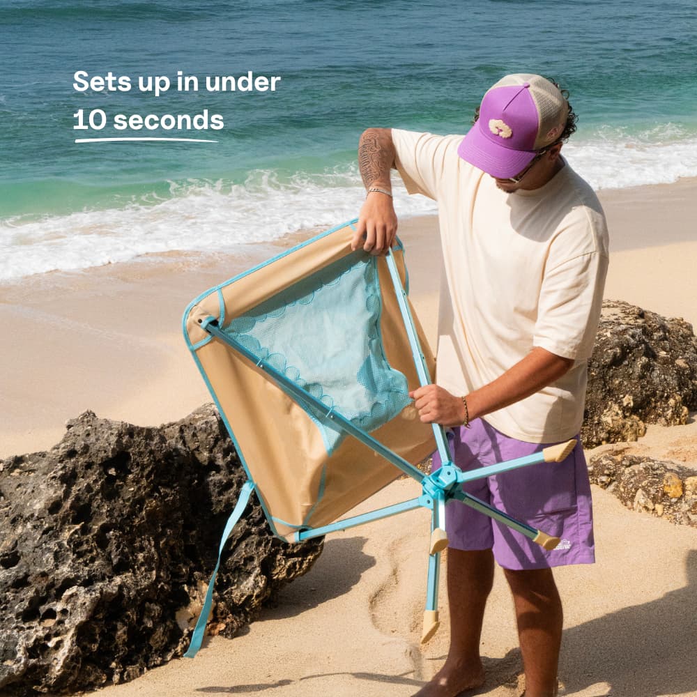 Coziya Cloud Chair 10-second setup one-click spring button demonstration