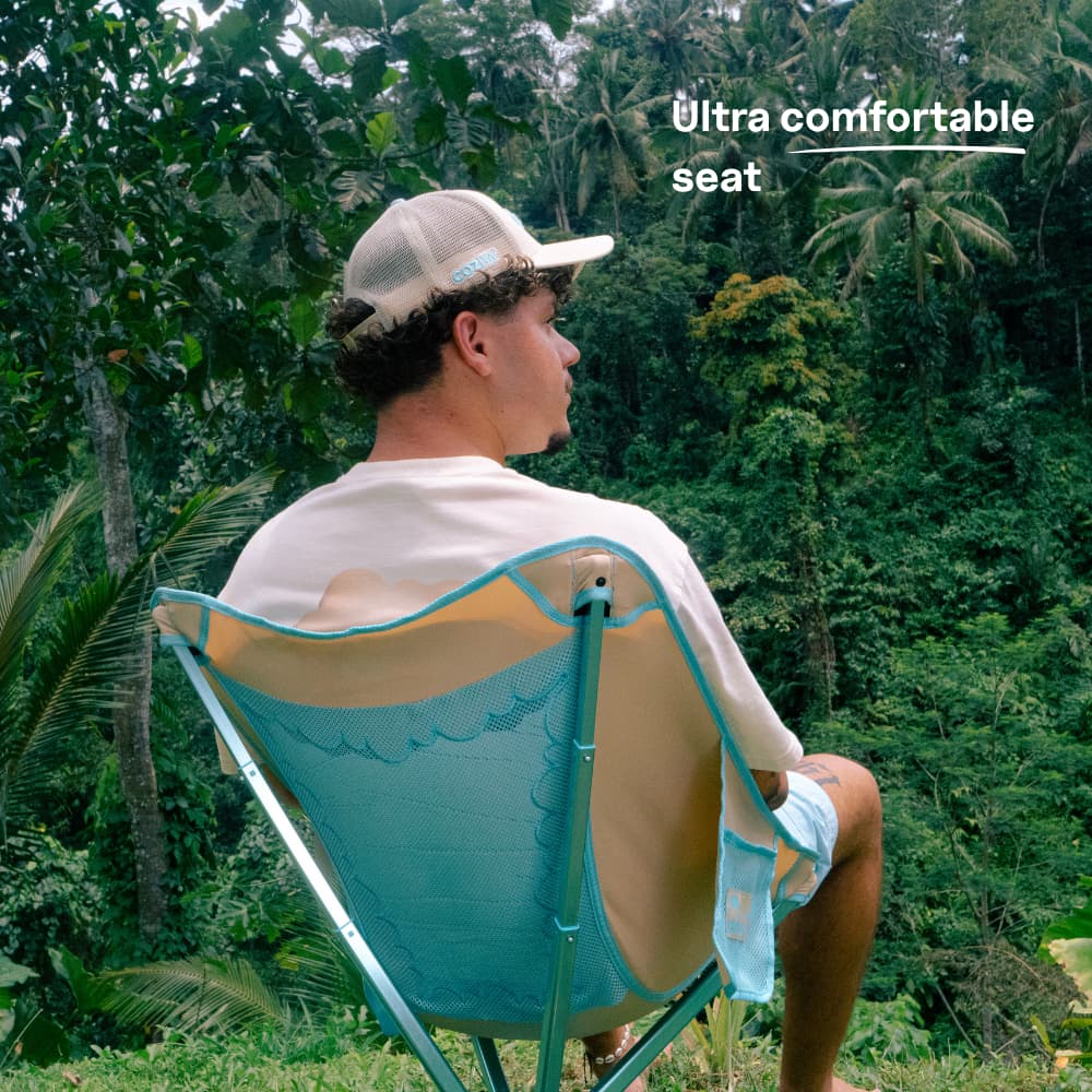 Coziya Cloud Chair compact camping chair used at campsite outdoor lifestyle