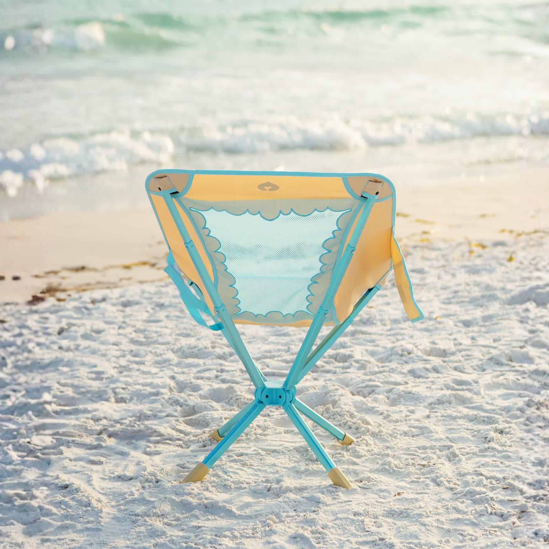 Coziya Cloud Chair compact folding camping chair at the beach breathable mesh backrest