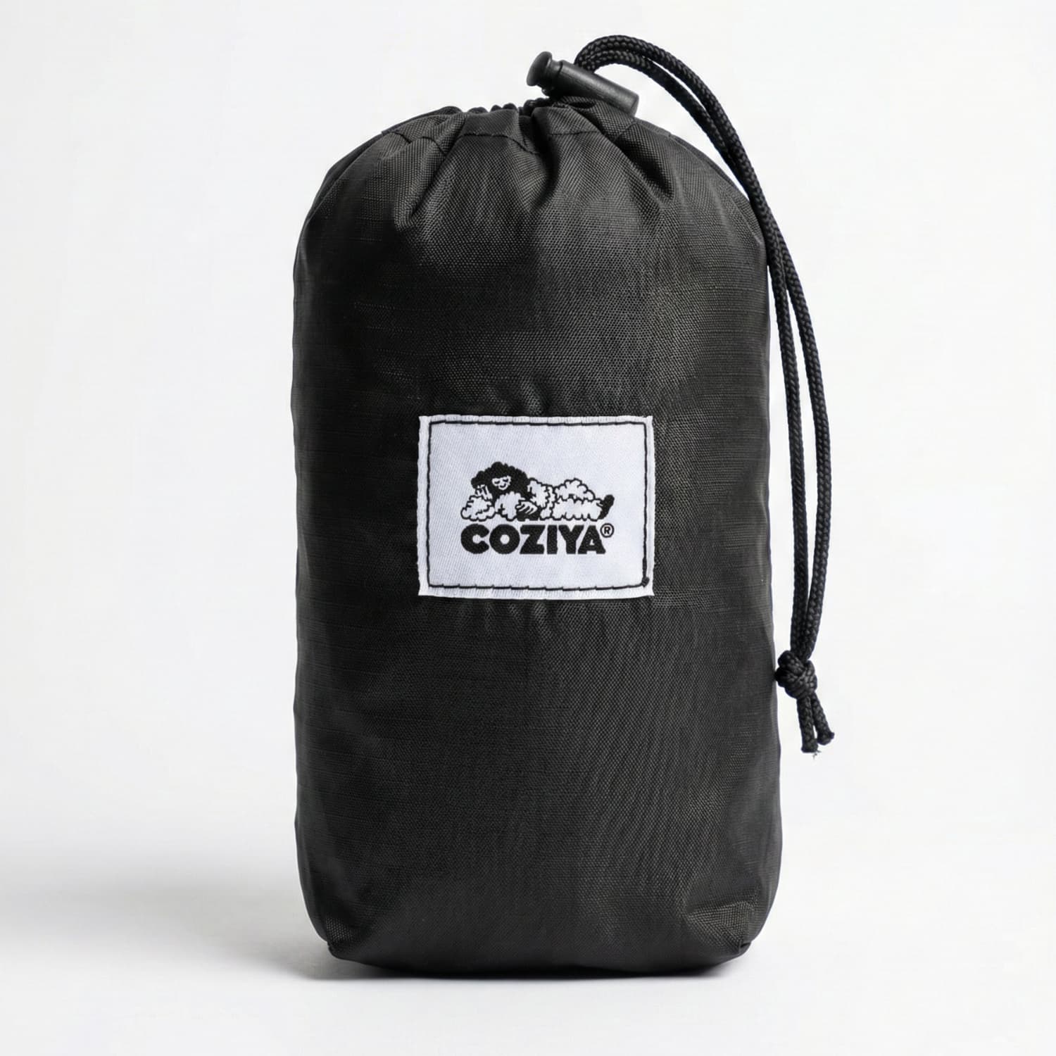 Coziya packable foldable lightweight backpack in black compact carry pouch